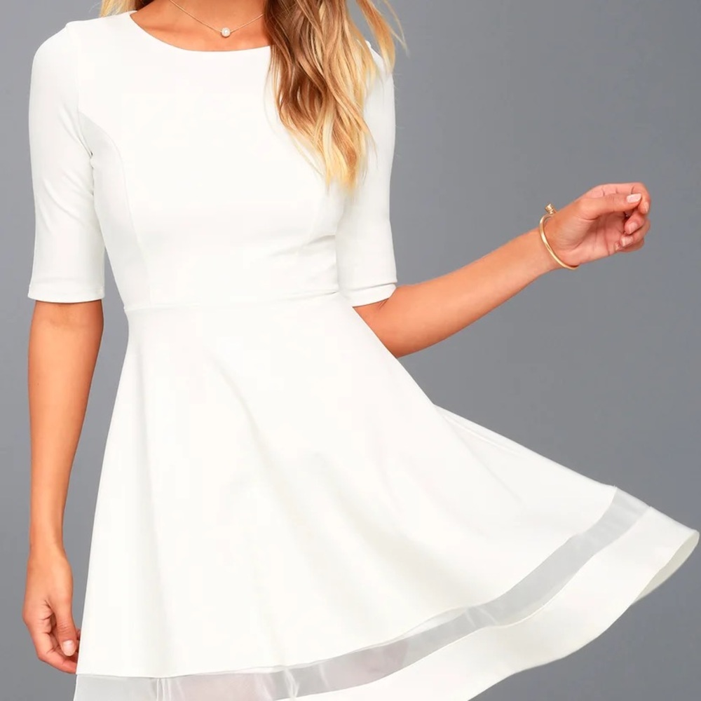 Lulu’s Sheer Factor Skater Dress